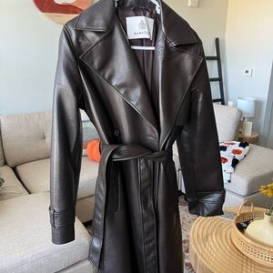 Aritzia Babaton XS Unreal Leather Trench- worn only once